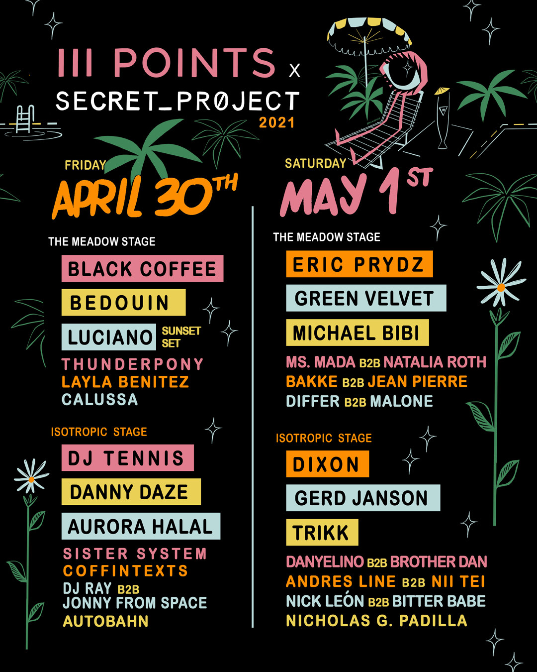 III Points x Secret Project lineup
