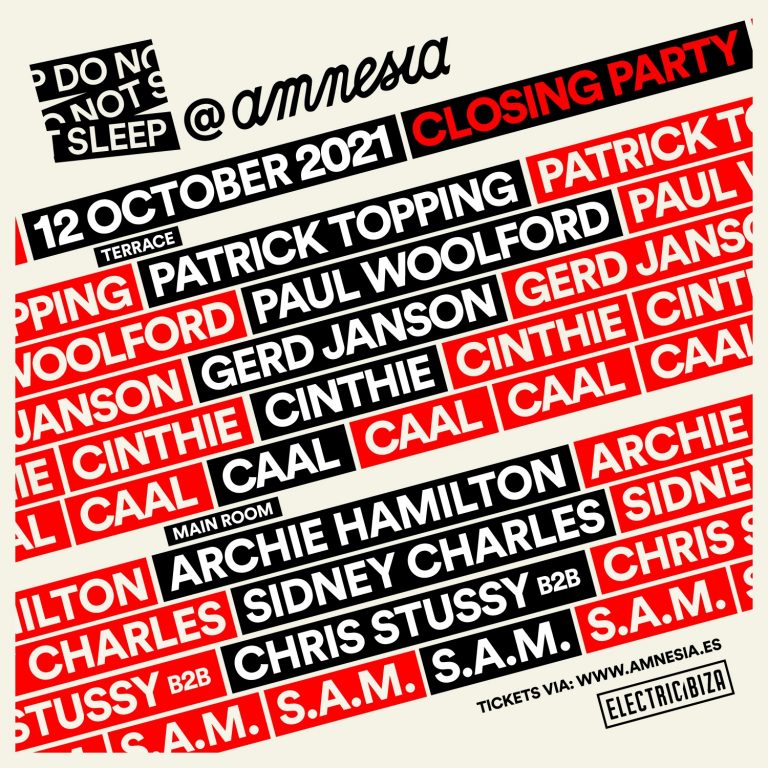 Do Not Sleep Reveals Lineup of 2021’s Closing Party at Amnesia Ibiza
