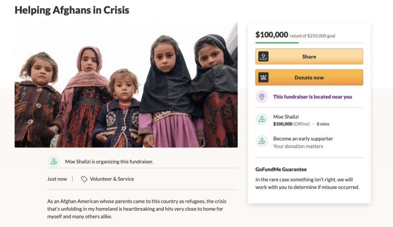Moe Shalizi Creates GoFundMe for Afghanistan
