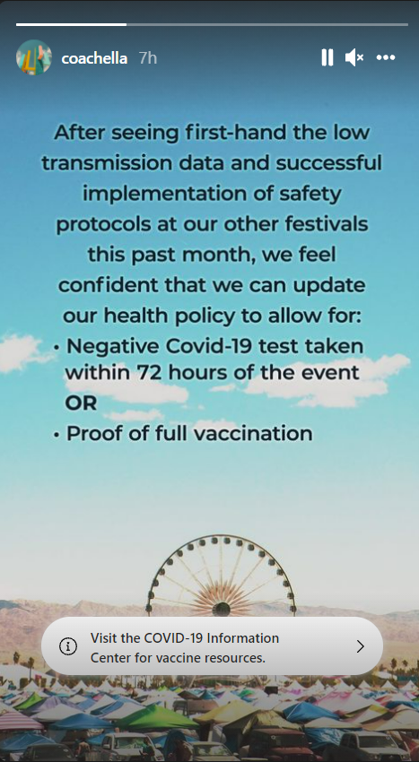 Coachella Vaccination Requirements Change