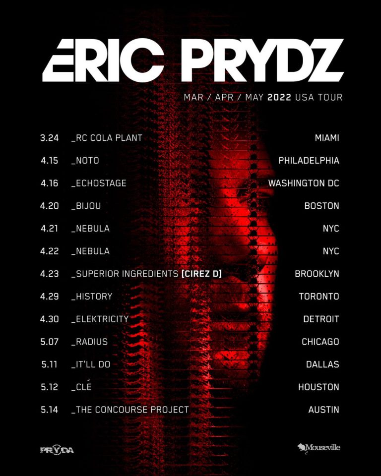 Eric Prydz Announces Locations For Upcoming U.S. Tour