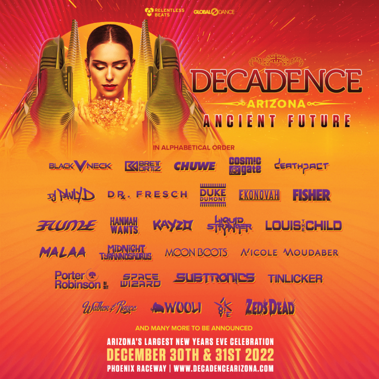 Decadence Arizona Announces Final Phase of Artists
