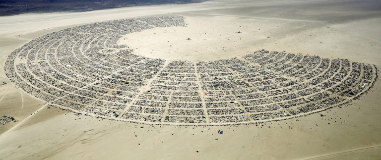 Burning Man Path Blocked by Climate Protest