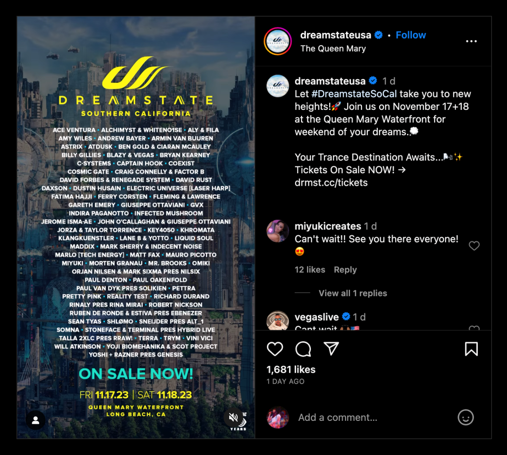 Dreamstate SoCal 2023 Lineup Announced EDMTunes