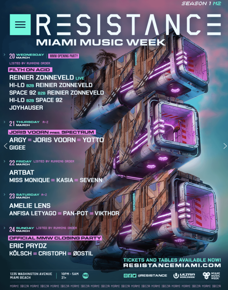 RESISTANCE Drops Miami Music Week Lineups