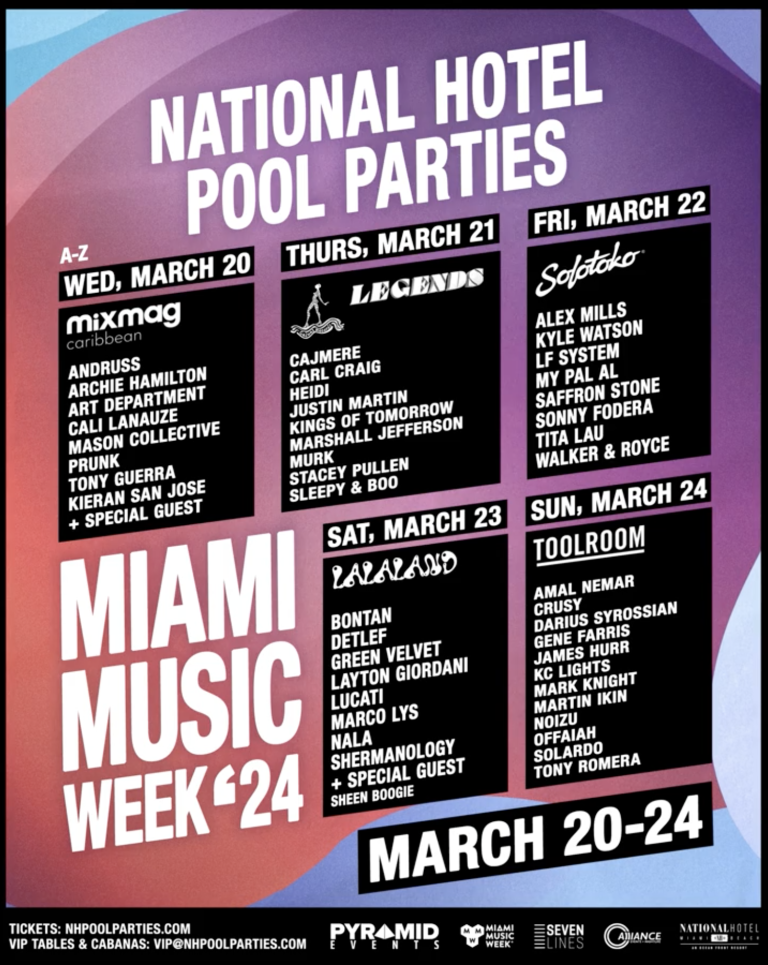 Check Out The National Pool Parties During Miami Music Week