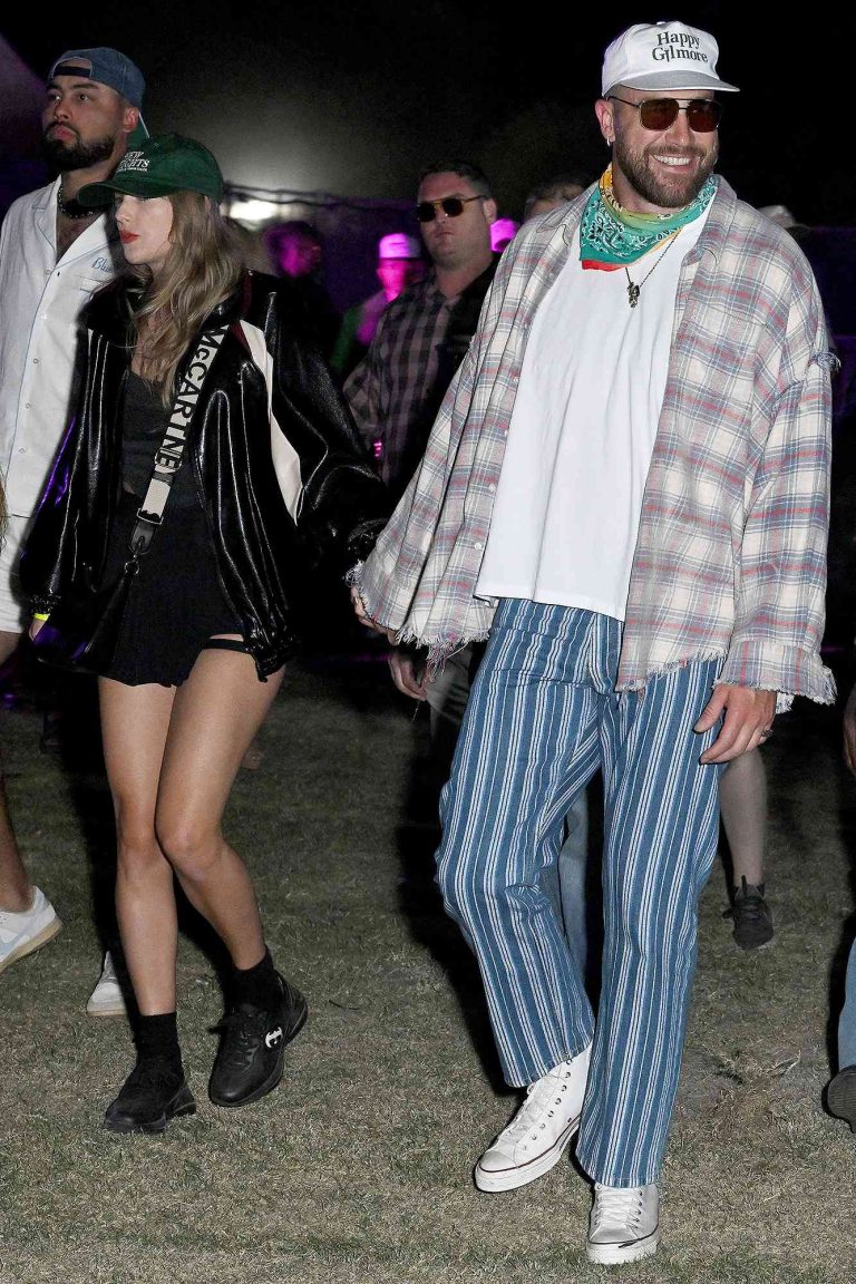 Taylor Swift, Travis Kelce, & Ice Spice Dance To Dom Dolla At Coachella