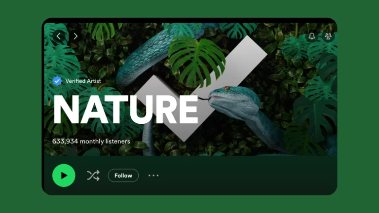 Nature Listed As An Official Artist on Spotify